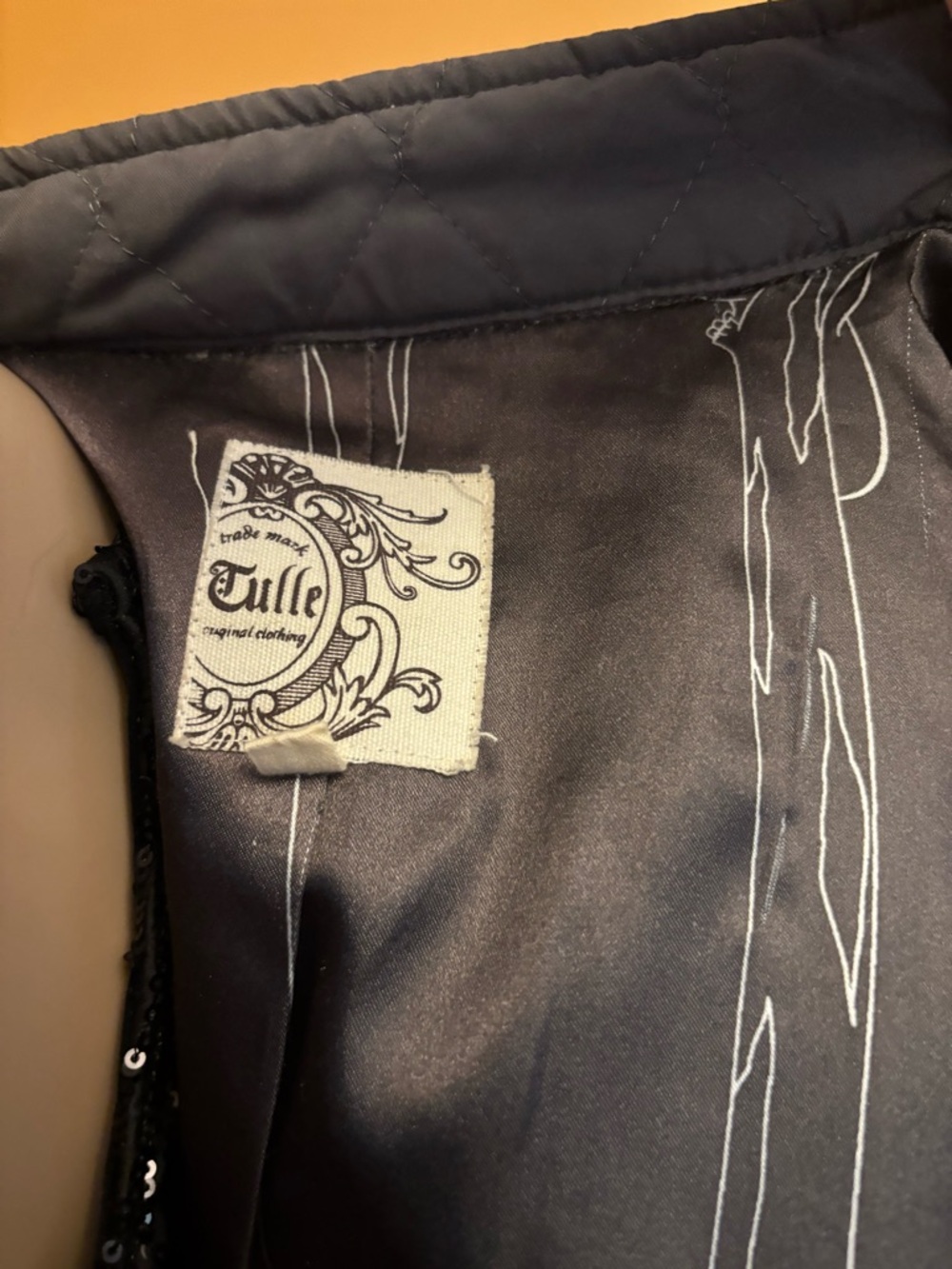 Tulle Quilted Puffer Coat in Gray - Picture 5 of 13
